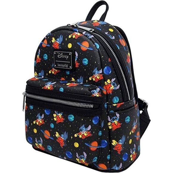 Loungefly Disney Lilo & Stitch in Space Allover Print Mini Backpack main image 4